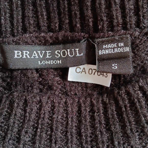 Brave Soul London cropped cable knit sweater - Picture 4 of 6